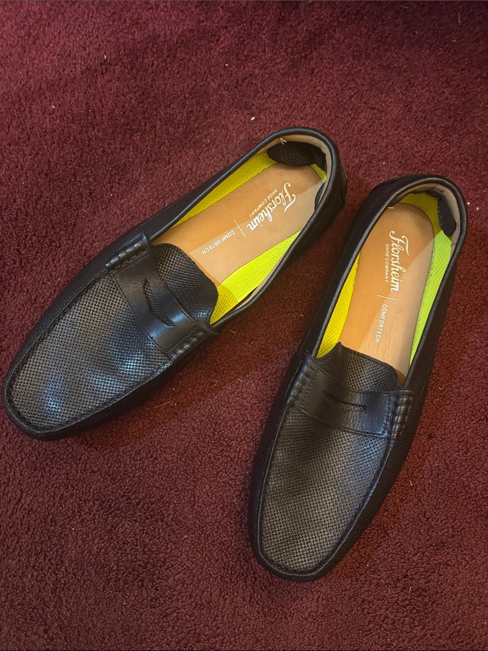 Florsheim Black Perforated Penny Loafers
